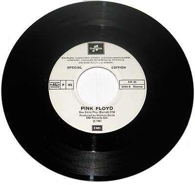 PINK FLOYD - See Emily Play b/w The Scarecrow (Switzerland) album front cover